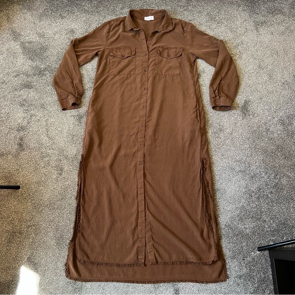 Bella Dahl Midi Shirt Dress in Brown - Picture 4 of 13